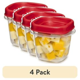 4 Pack 0.5 Cup, Set of 4, Plastic Food Storage Containers